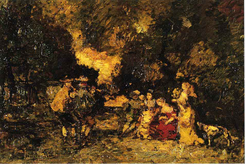 Garden Party By Adolphe Joseph Thomas Monticelli Print or Oil
