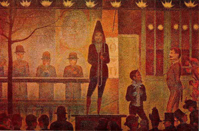 Invitation To The Sideshow By Georges Seurat Print or Oil Painting