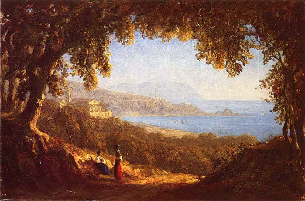 La Riviera Di Ponente, Genoa By Sanford Robinson Gifford Print or