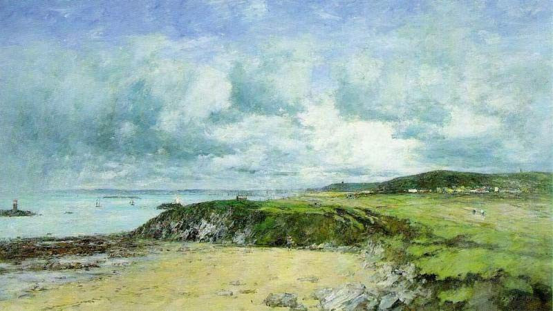 The Coast Of Portrieux By Eugene Louis Boudin Print or Oil