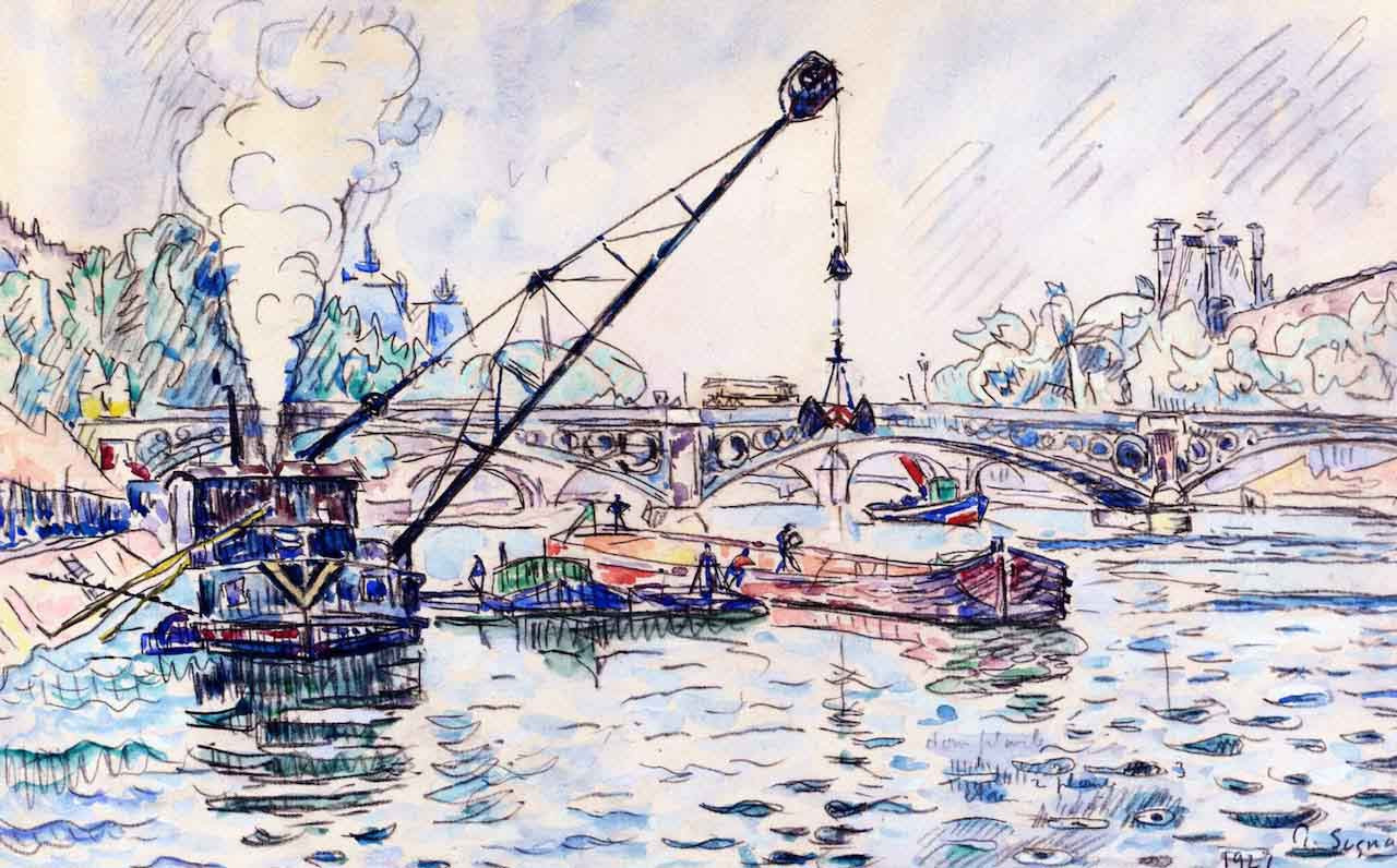 Paul Signac Pont des Arts (Paris) Painting Reproduction