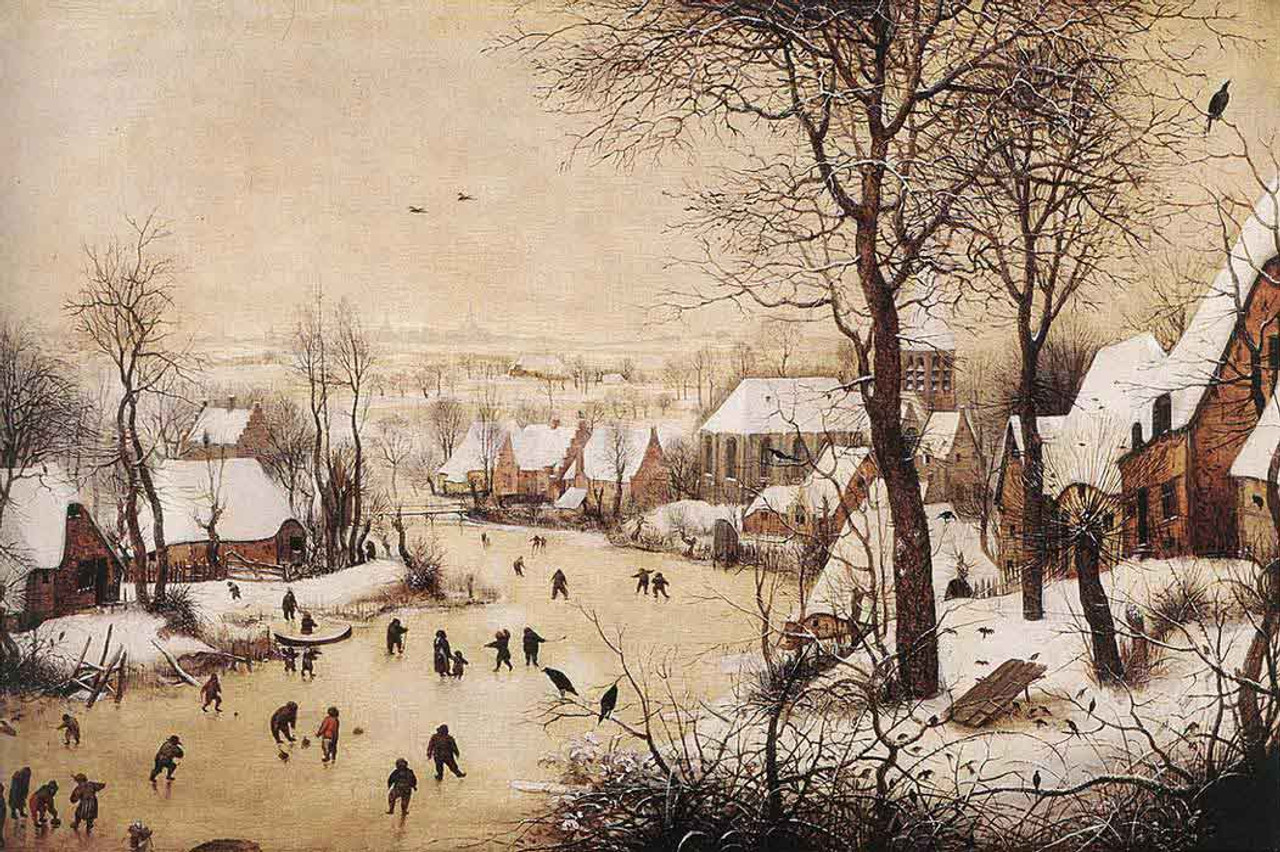 Winter Landscape With Skaters And Bird Trap By Pieter