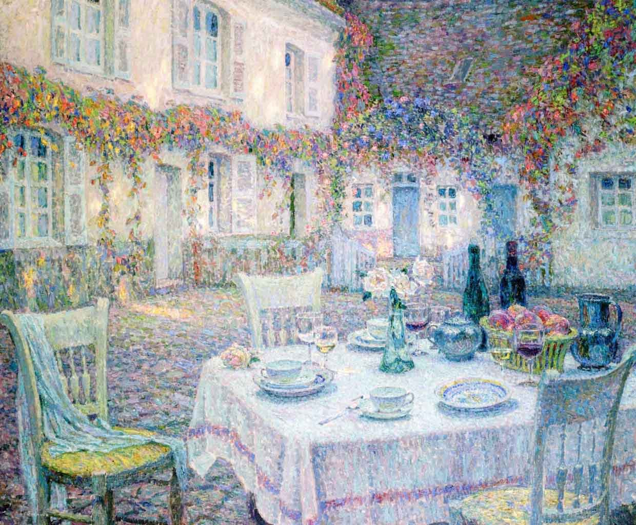 Lunch By Henri Le Sidaner Print or Painting Reproduction from
