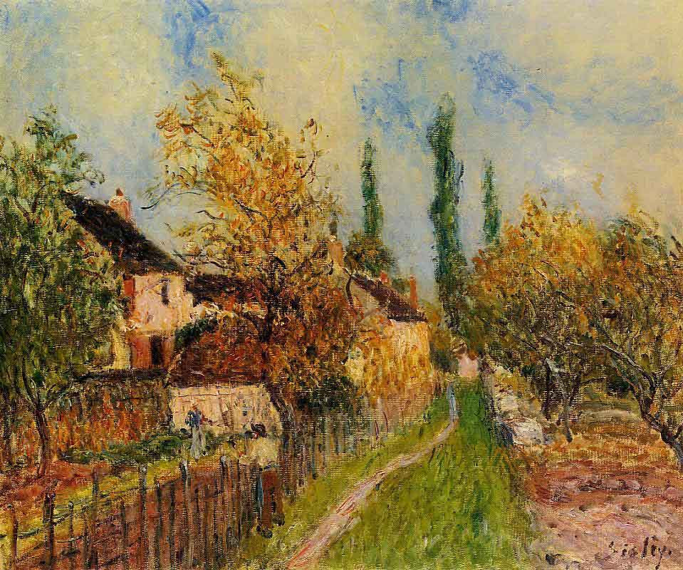 Alfred Sisley、セーヌ河、希少画集画、新品高級額、額装付 Alfred Sisley、セーヌ河、希少画集画、新品高級額、額装付、状態良好