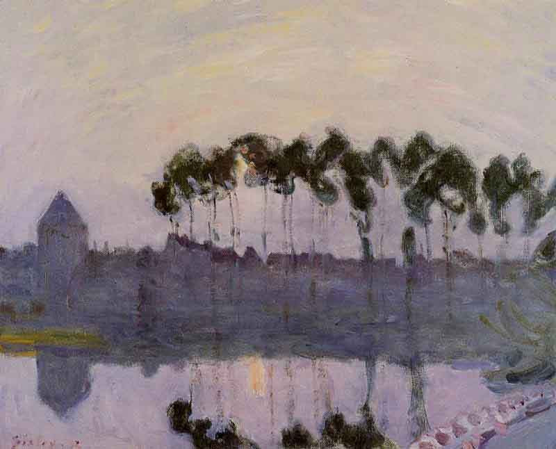 Setting Sun At Moret By Alfred Sisley Print or Painting