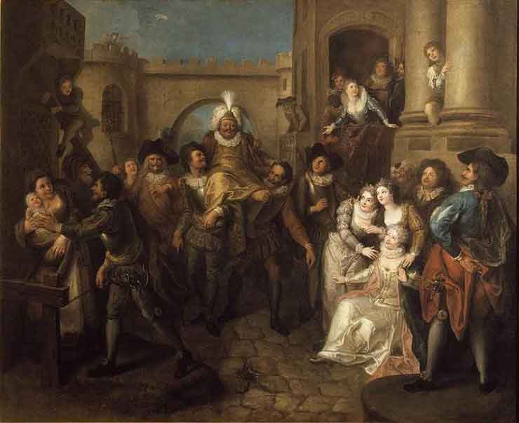 Story Of Don Quixote Sancho's Entry On The Isle Of Barataria By Charles