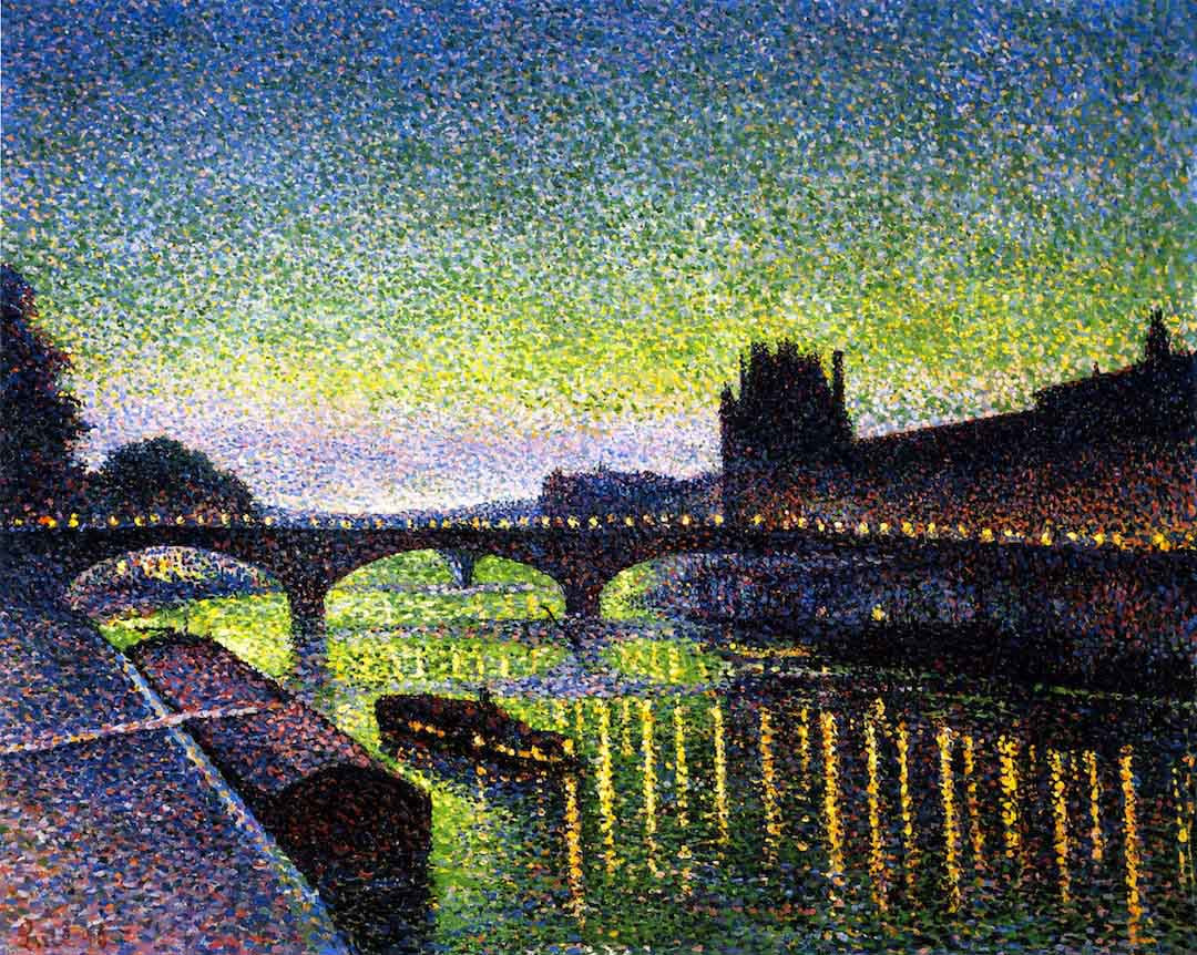 The Louvre And Pont Du Carrousel Night Effect By Maximilien Luce