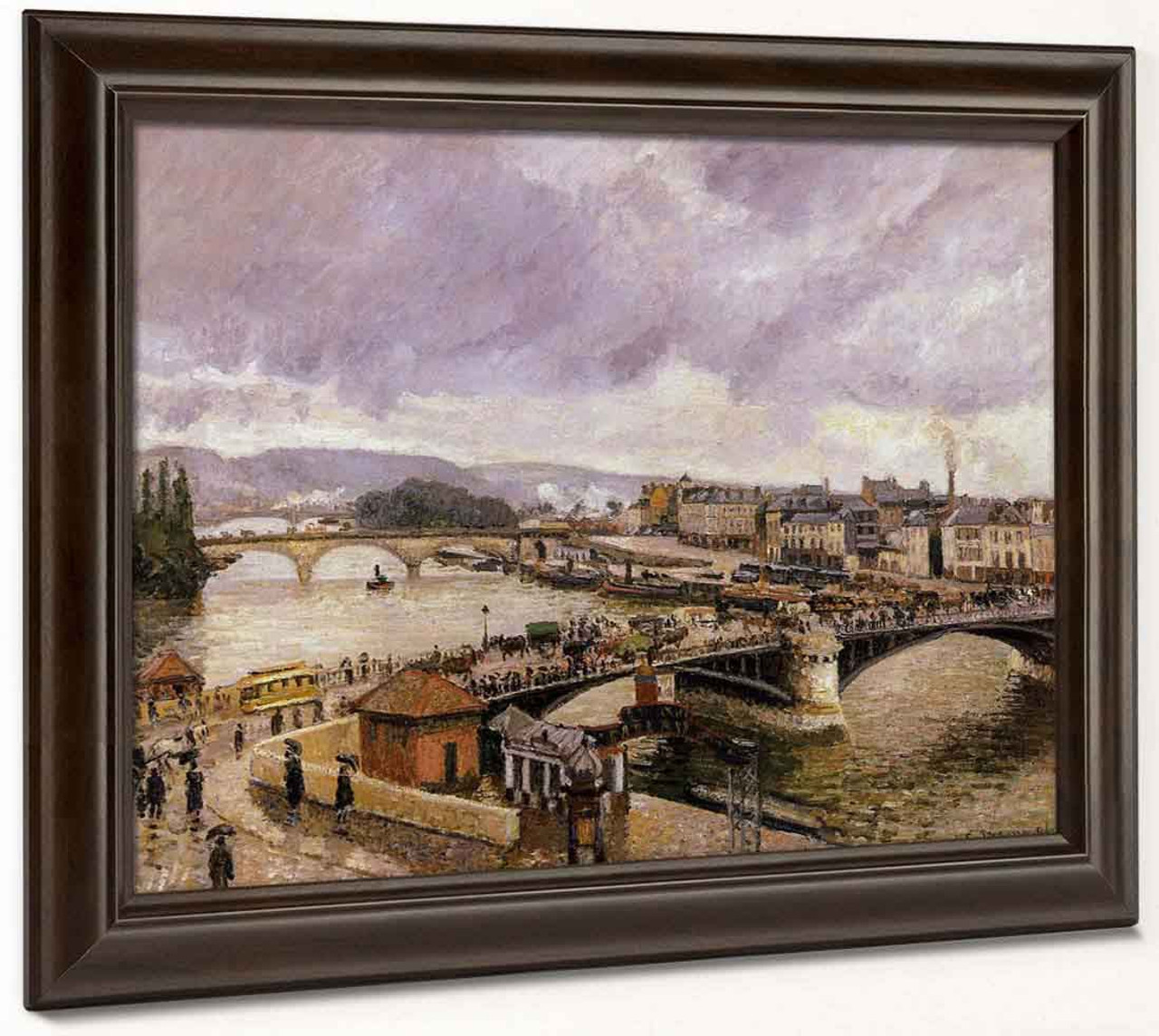 The Pont Boieldieu , Rouen Rain Effect By Camille Pissarro