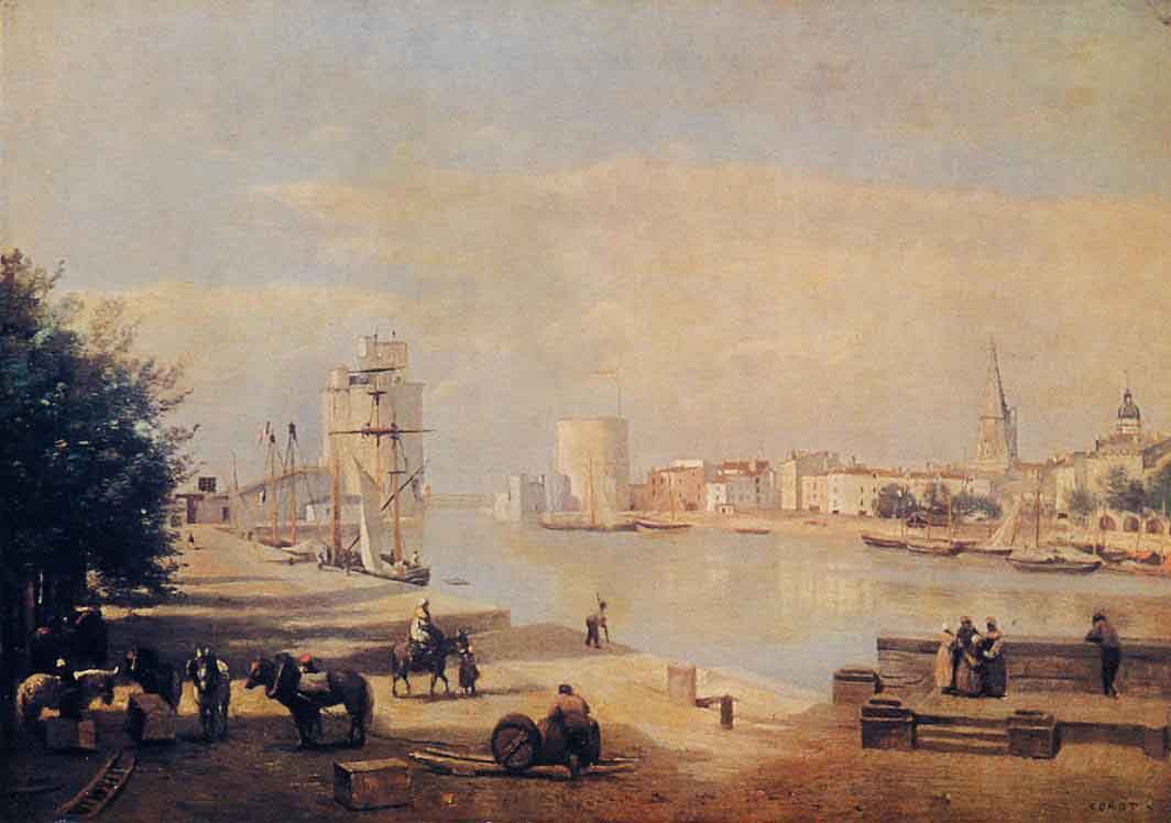 The Port Of La Rochelle By Jean Baptiste Camille Corot Print or