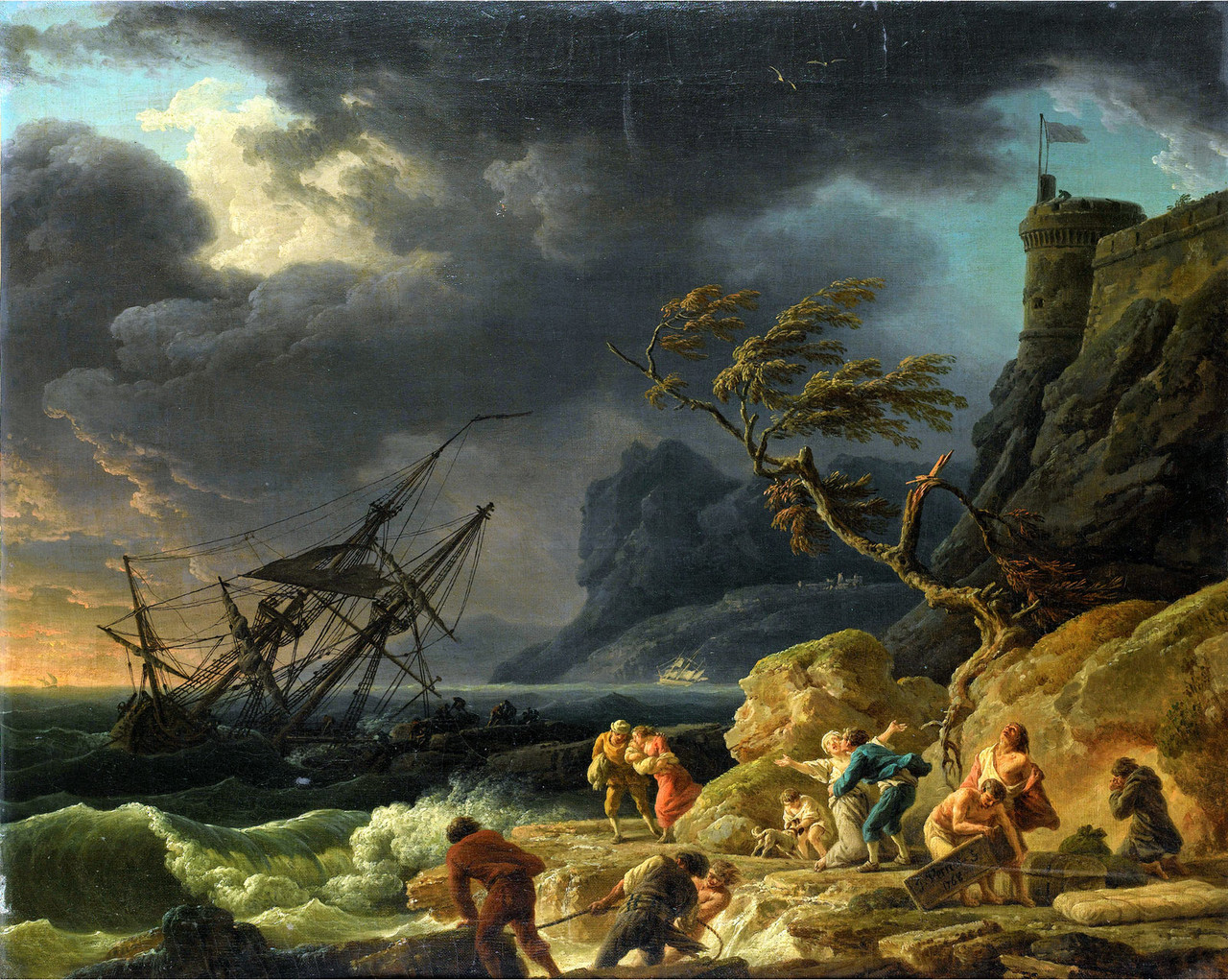 The Shipwreck1 By Claude Joseph Vernet Print or Painting