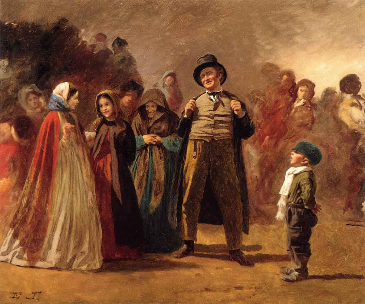 The Story Teller Of The Camp By Eastman Johnson Print or Painting Reproduction from Cutler Miles