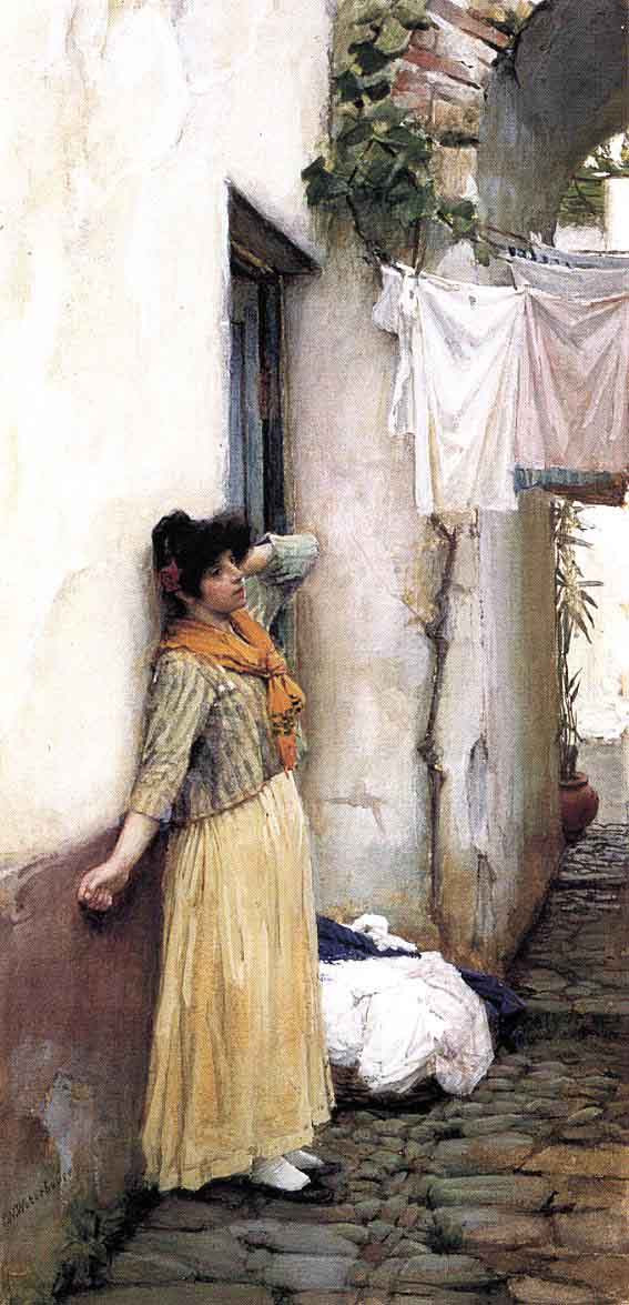 Resting By John William Waterhouse Print or Oil Painting Reproduction