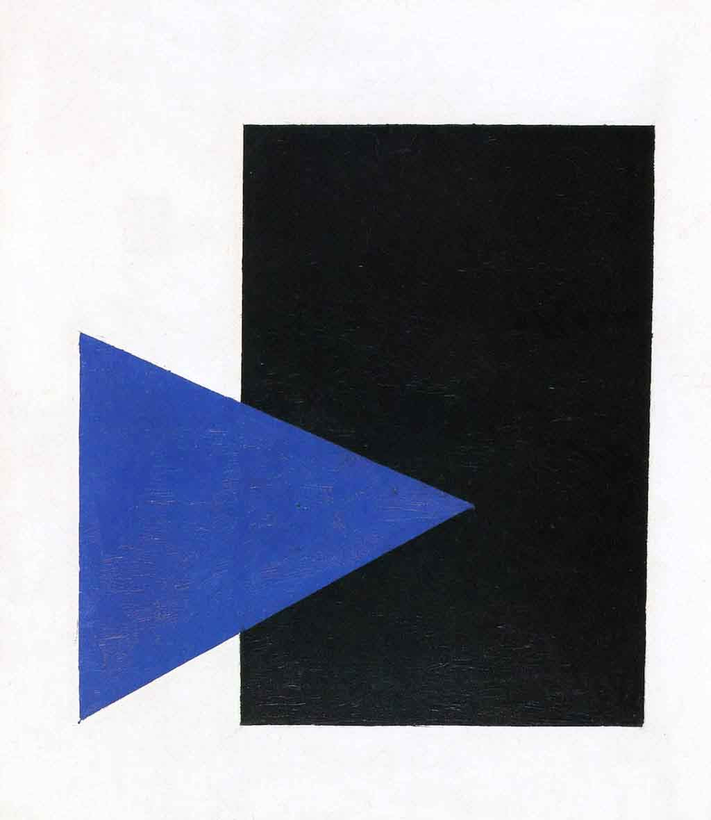 Malevich Triangle Suprematist Painting. Black Rectangle, Blue Triangle By Kasimir ...