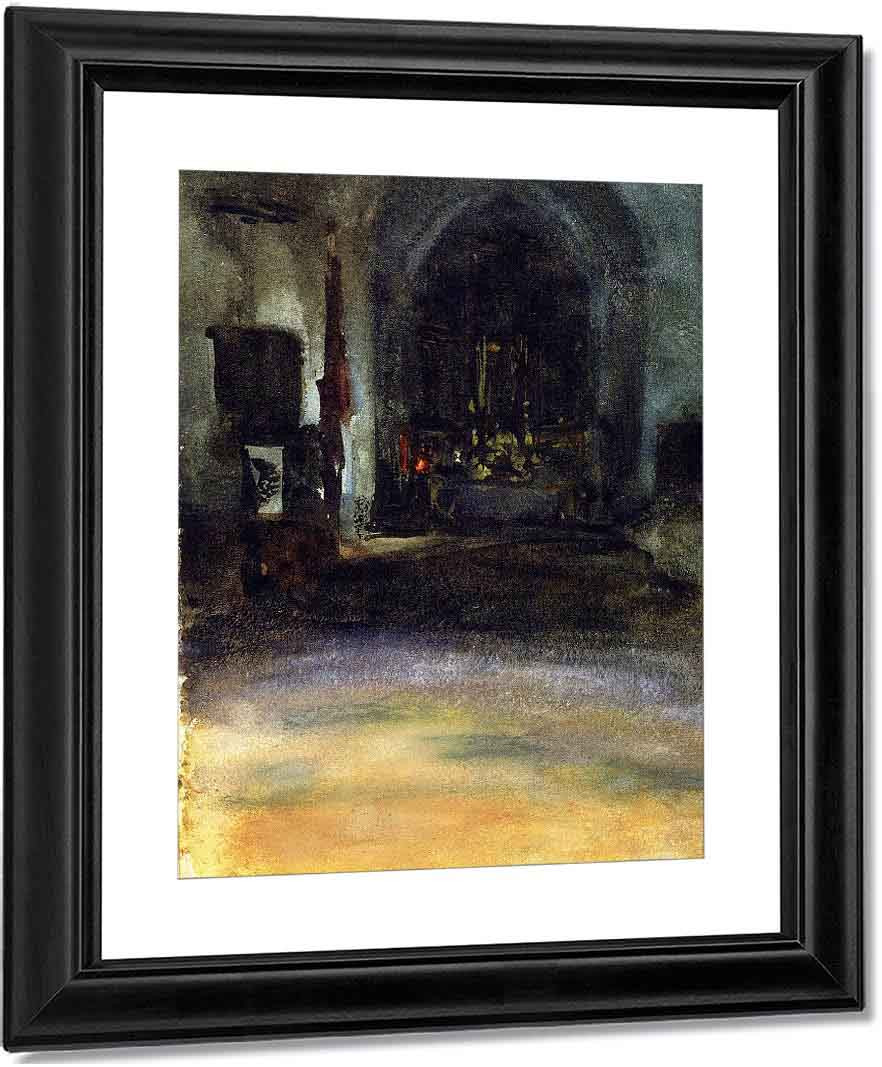 Church Interior By John Singer Sargent Art Reproduction from Cutler Miles.