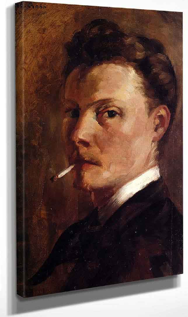 self-portrait with cigarette Self Portrait With Cigarette By Henri Edmond Cross