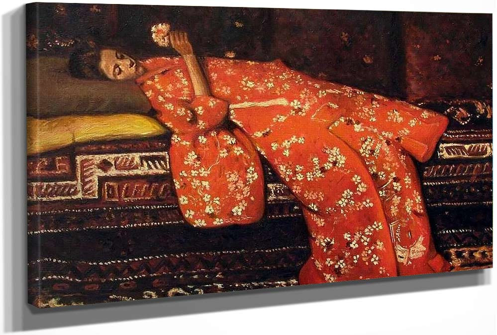 The Red Kimono 1 by George Hendrik Breitner Art Reproduction from