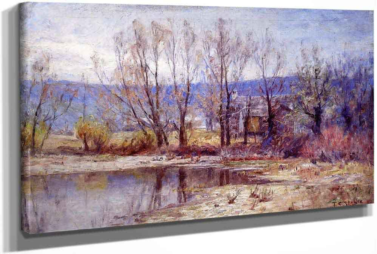 油絵 Steele Theodore Clement_ Brookville MA973 油絵 Steele Theodore Clement_ Brookville MA973 The Whitewater Valley by Theodore  Clement Steele Art Reproduction from