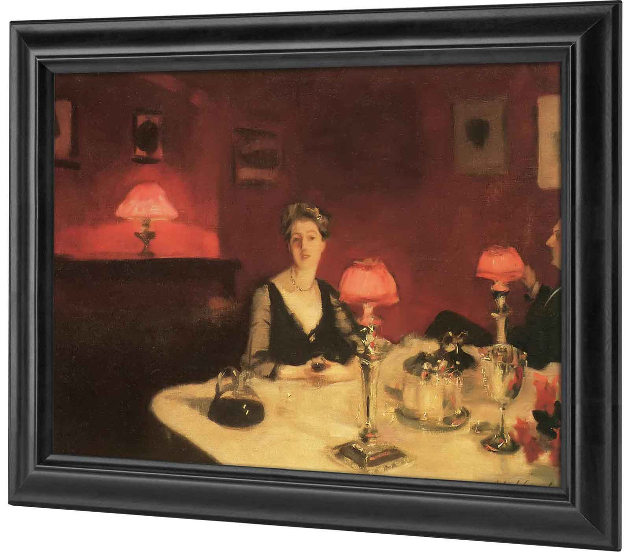 A Dinner Tabvle At Night John Singer Sargent
