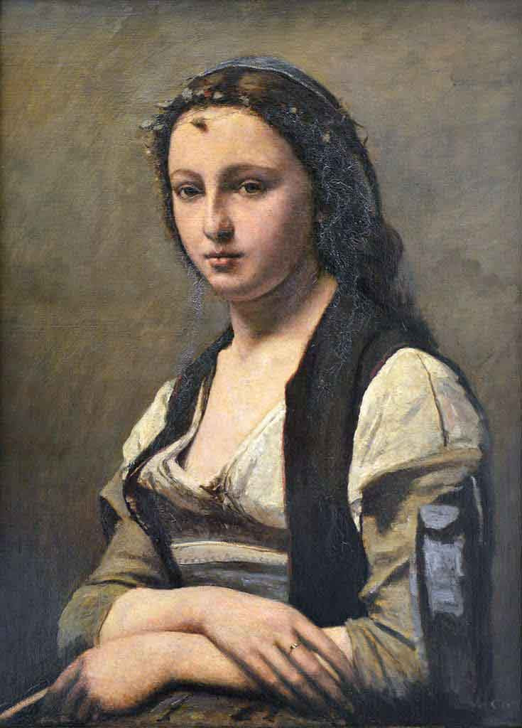 La Femme A La Perle By Jean Baptiste Camille Corot Art