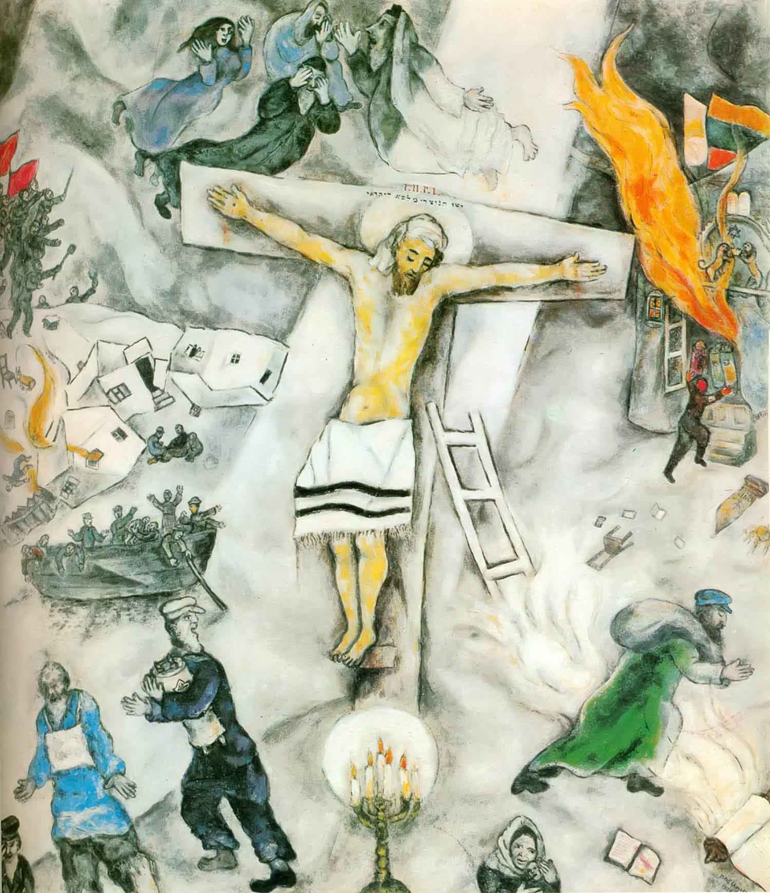 Marc Chagall Die Weiße Kreuzigung White Crucifixion Marc Chagall Print or Oil Painting Reproduction.