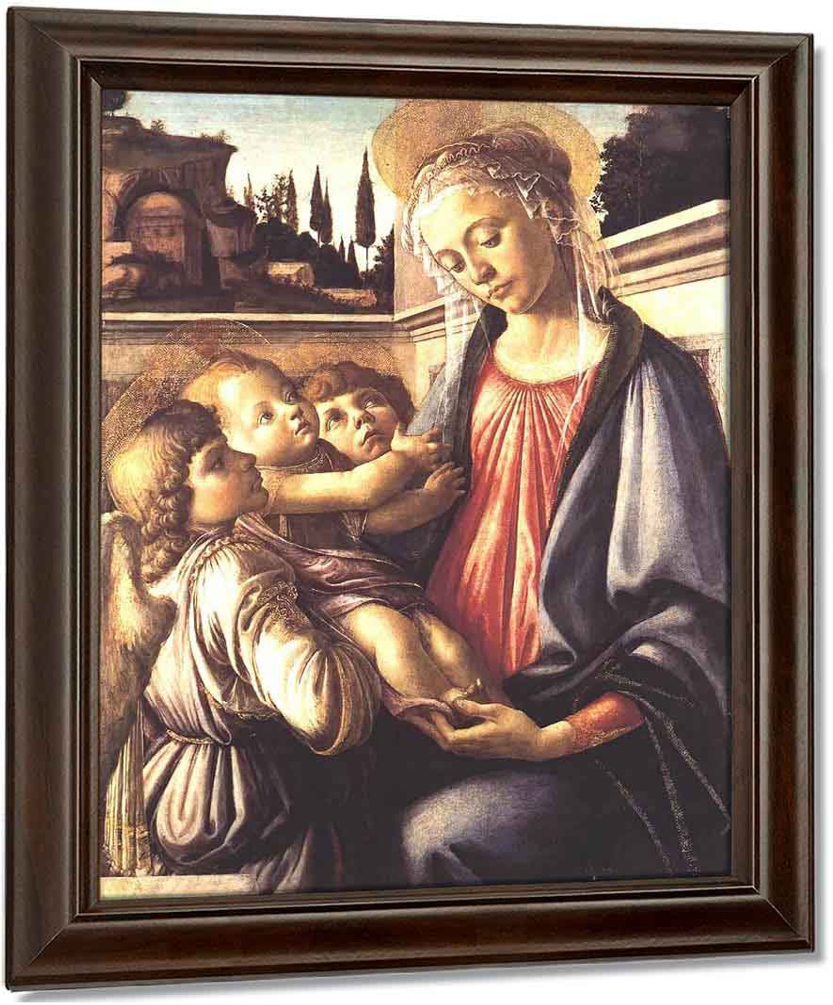 Madonna And Child And Two Angels By Sandro Botticelli Art