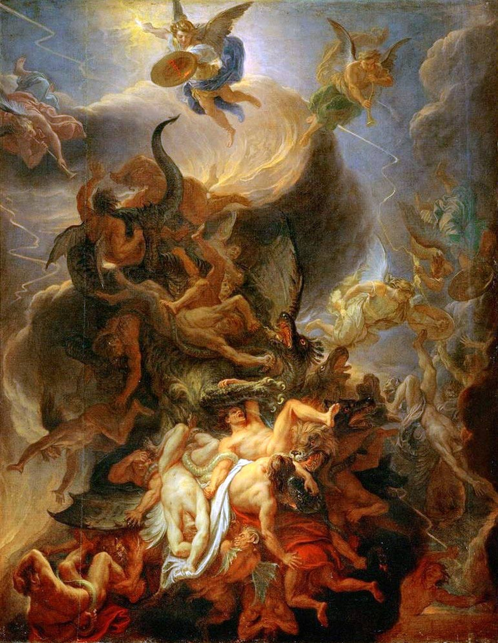 The Fall Of The Rebel Angels1 By Charles Le Brun Art Reproduction from Cutler Miles. The Fall Of The Rebel Angels1 By Charles Le Brun Art Reproduction from Cutler Miles.