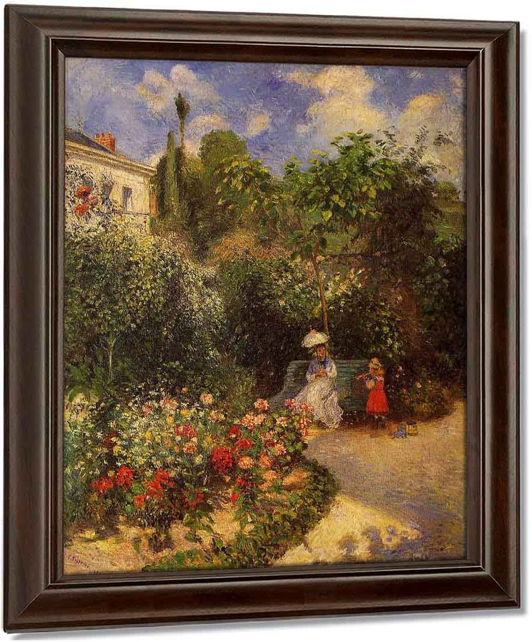 The Garden At Pontoise By Camille Pissarro Art Reproduction From