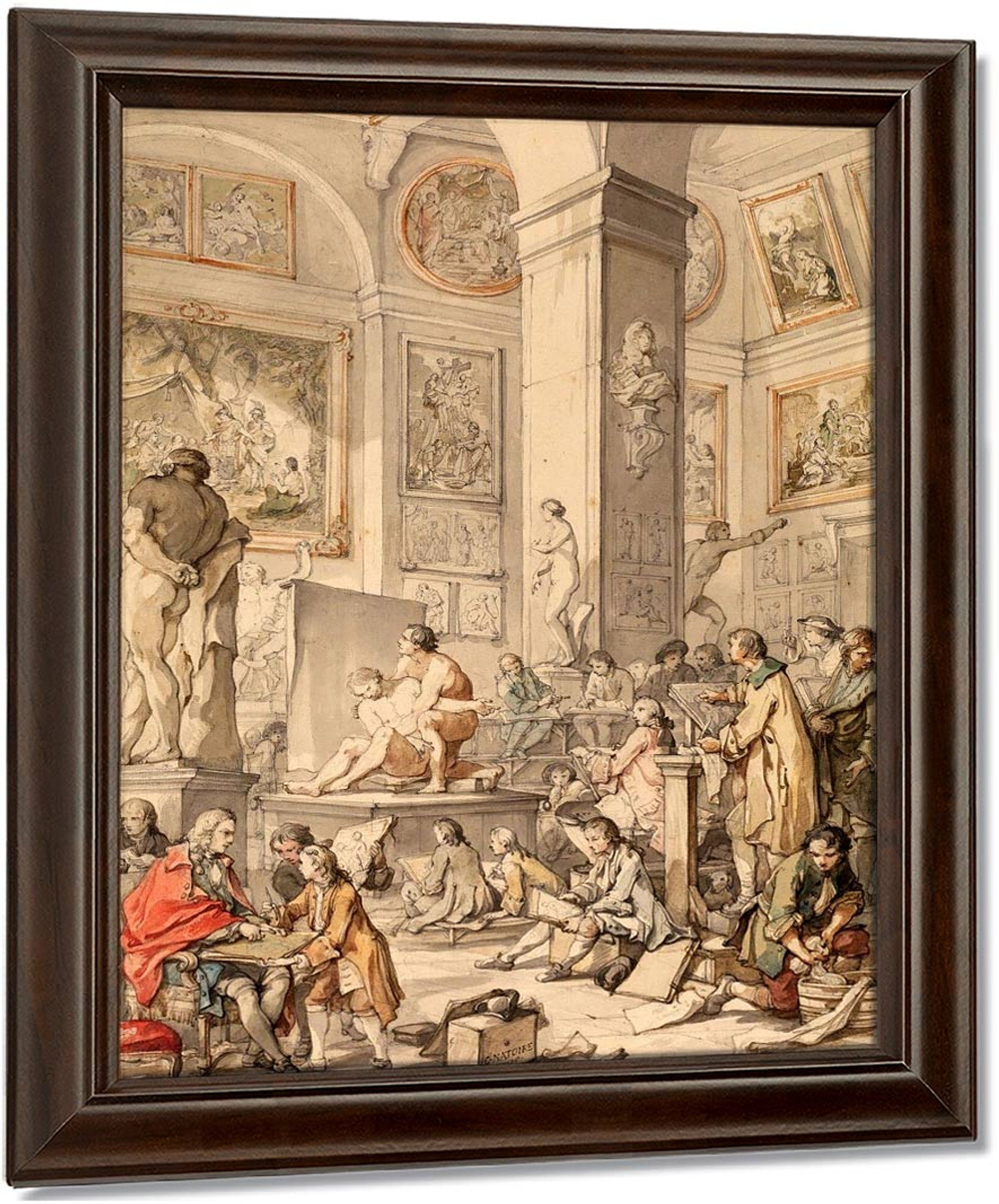 The Life Class At The Royal Academy Of Painting And Sculpture By