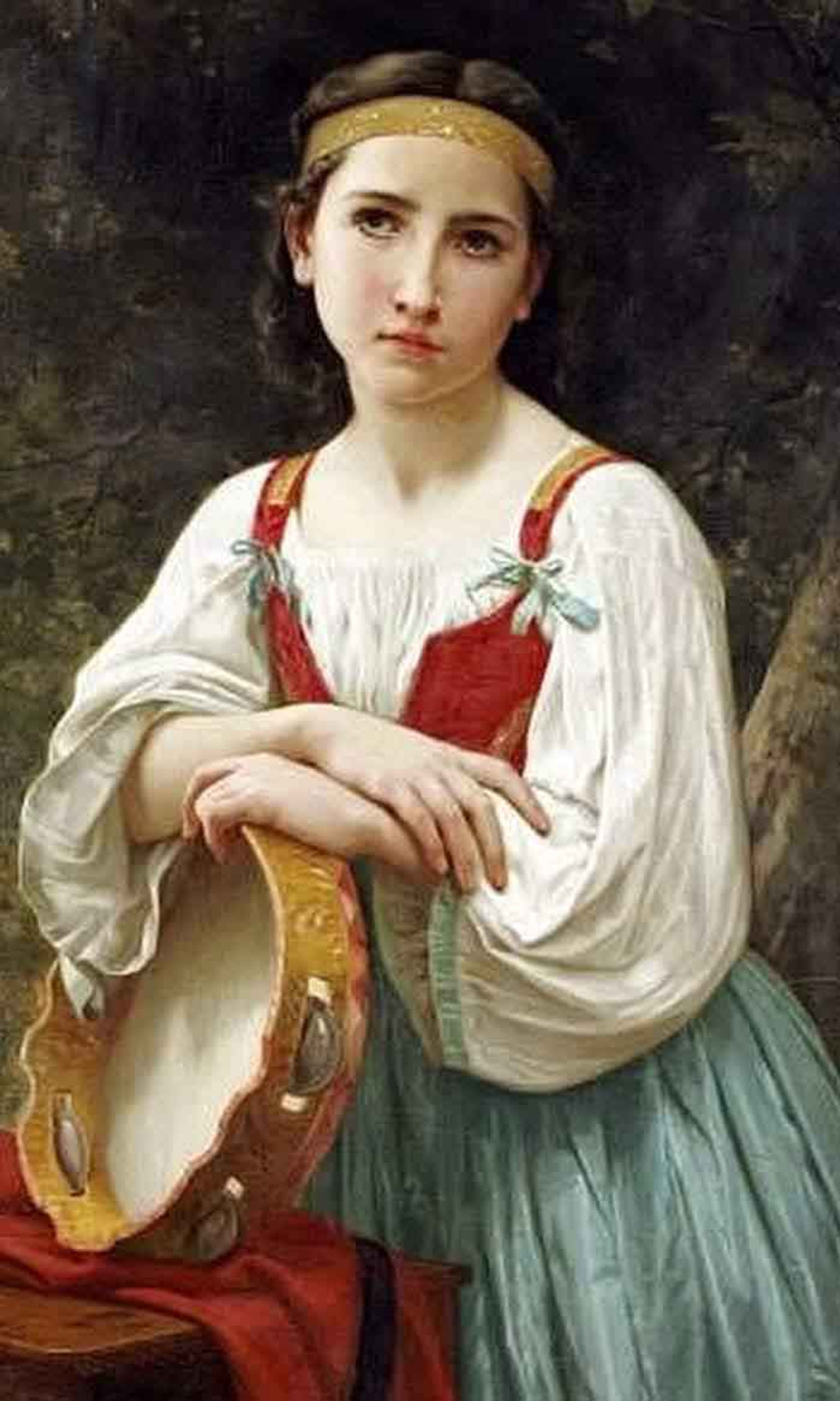 Gypsy Girl With A Basque Drum By William Bouguereau Print Or