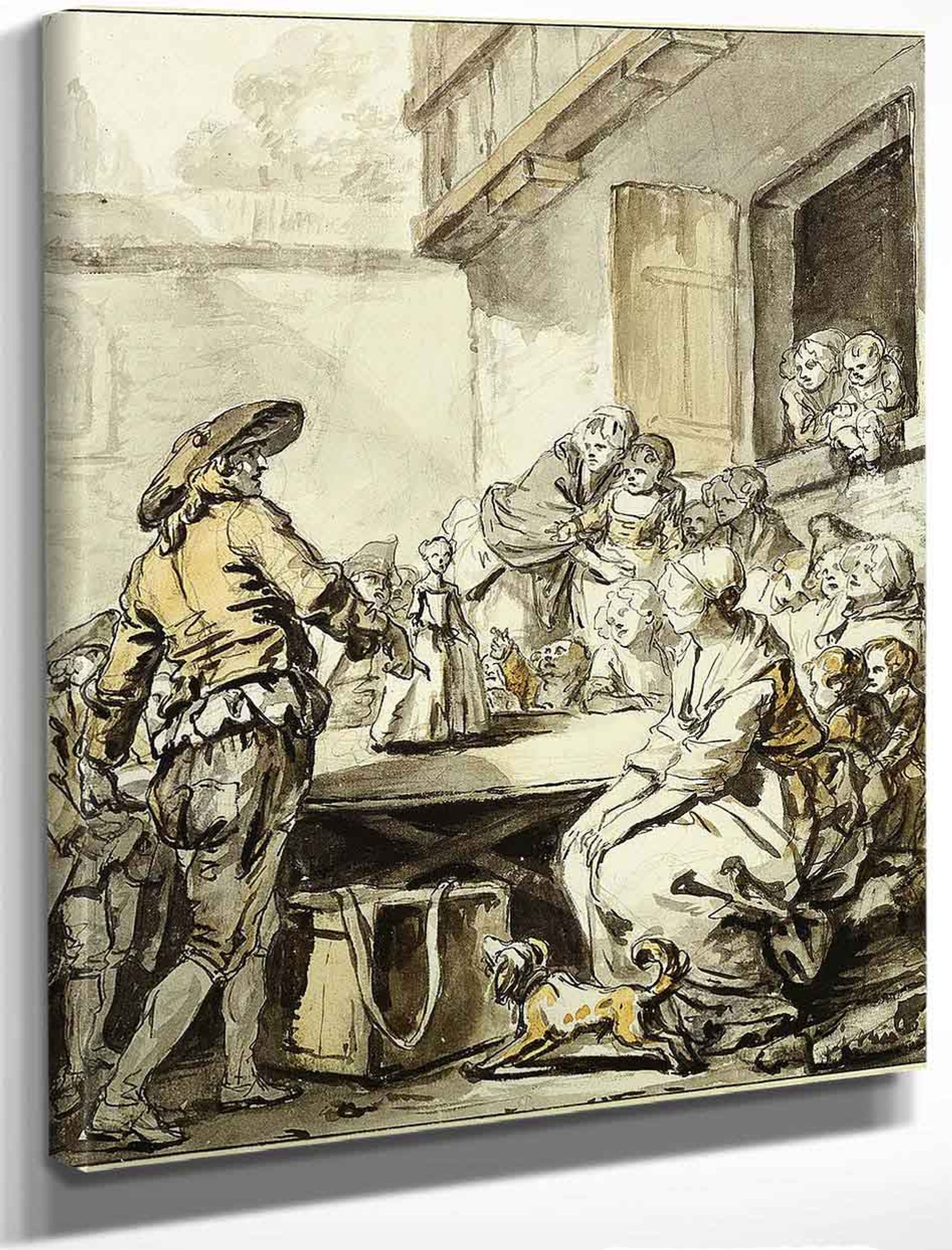 Savoyard With A Dancing Doll By Jean Baptiste Greuze Reproduction