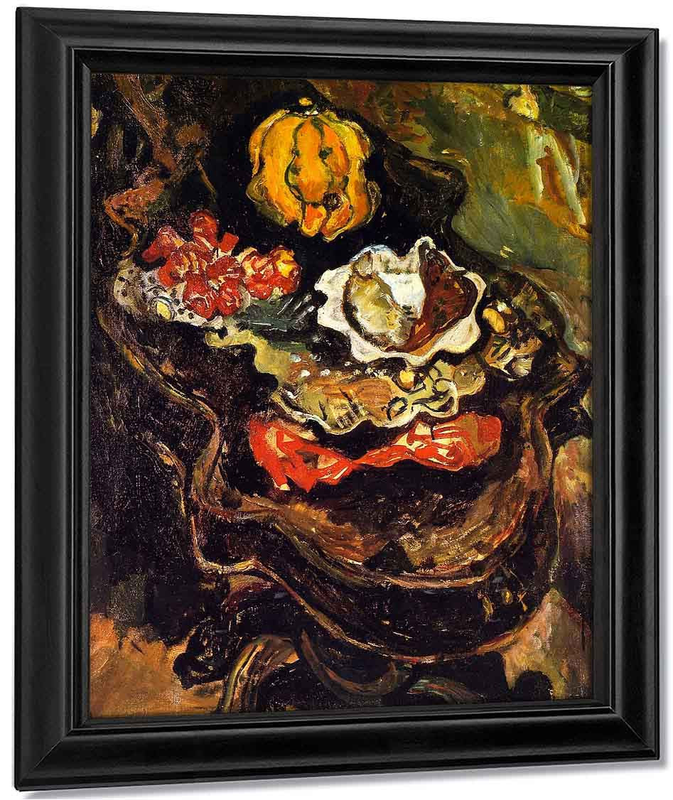 Table With Food By Chaim Soutine Reproduction