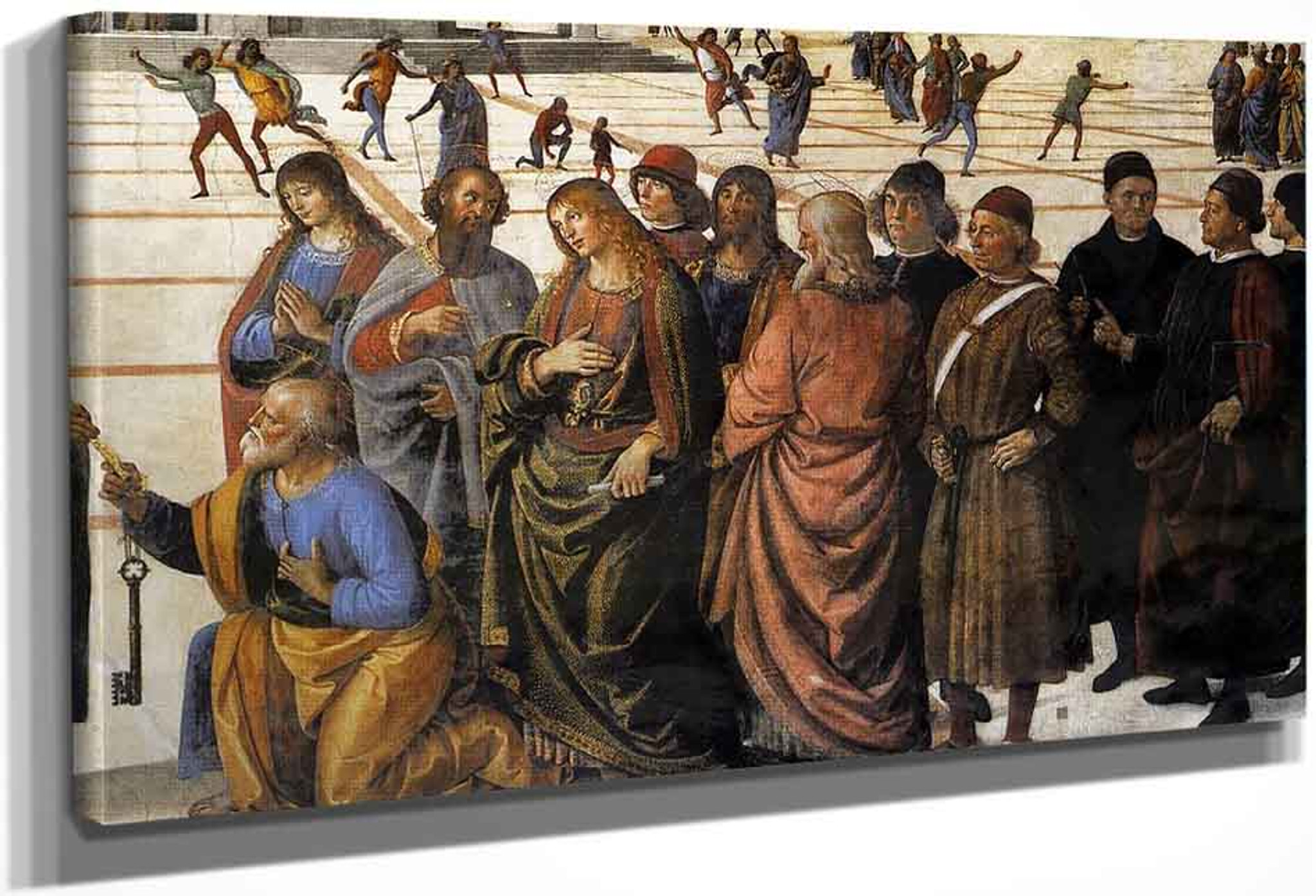 Christ Handing The Keys To St Peter 1 By Pietro Perugino By Pietro