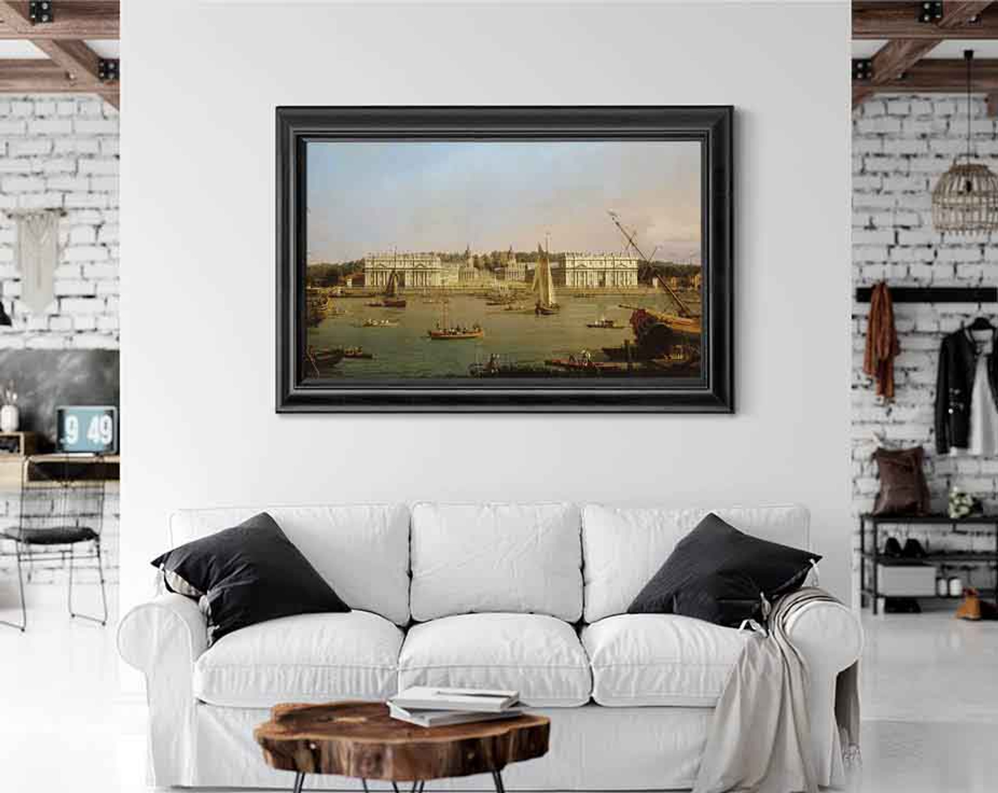 Greenwich Hospital From The North Bank Of The Thames By Canaletto Print Or Oil Painting Reproduction From Cutler Miles