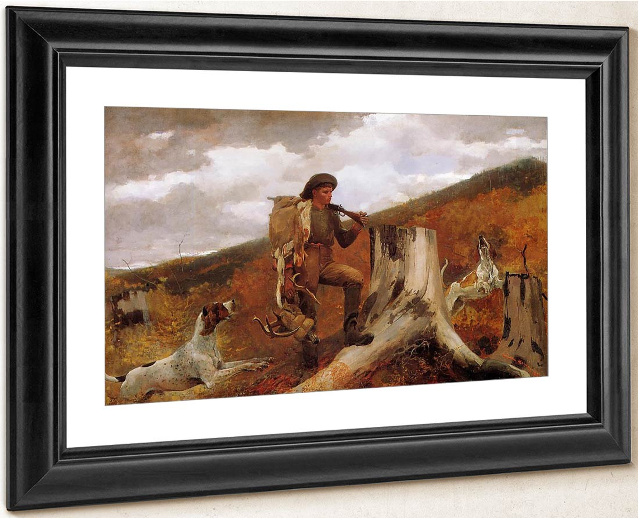 Huntsman and Dogs by Winslow Homer Giclee Canvas Print Repro