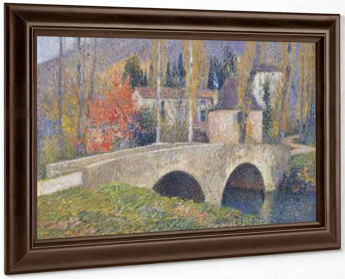 Le Pont De Labastide Du Vert En Automne By Henri Martin Print Or Oil Painting Reproduction From Cutler Miles