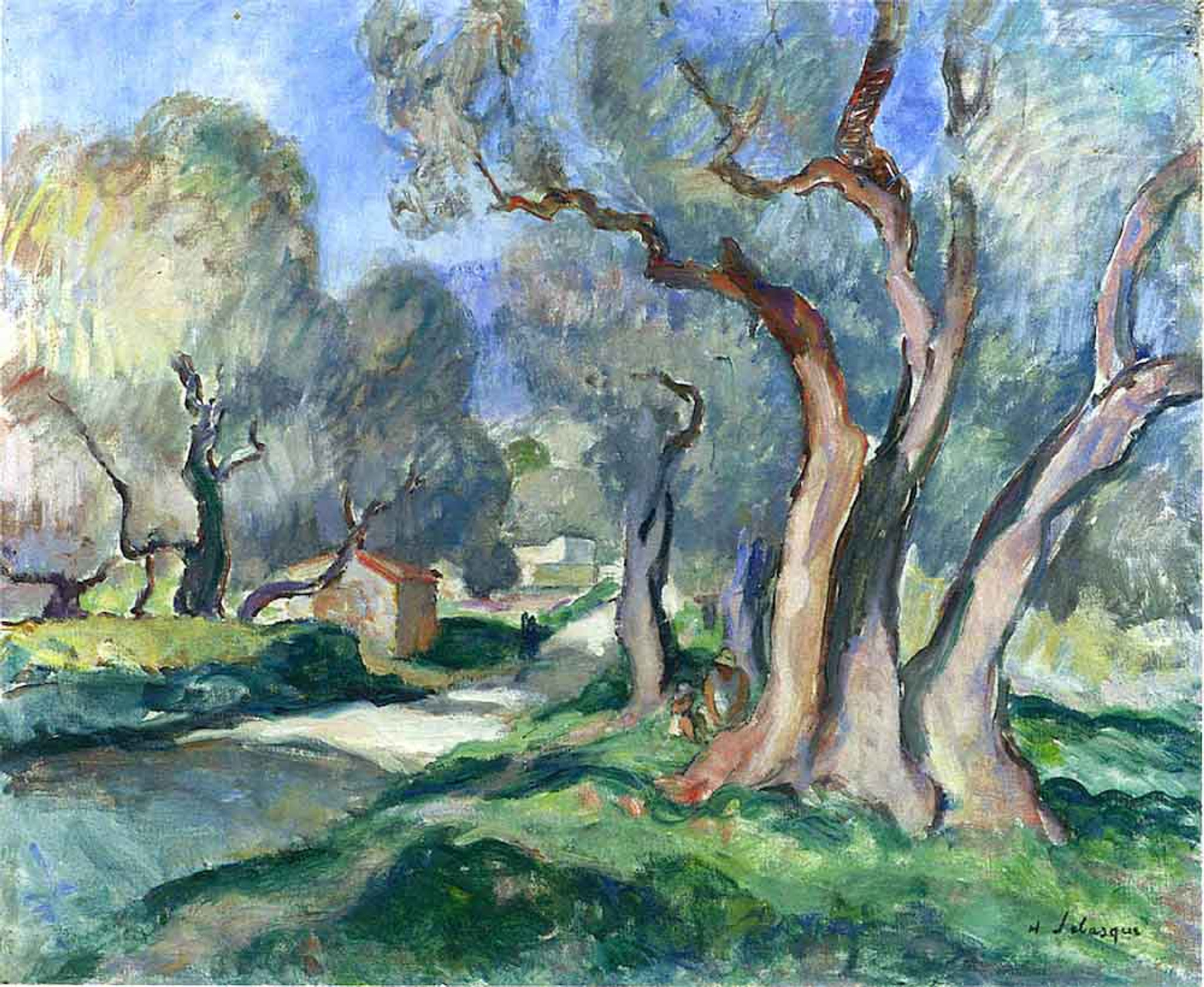 Path Among Olive Trees By Henri Lebasque Print or Painting ...