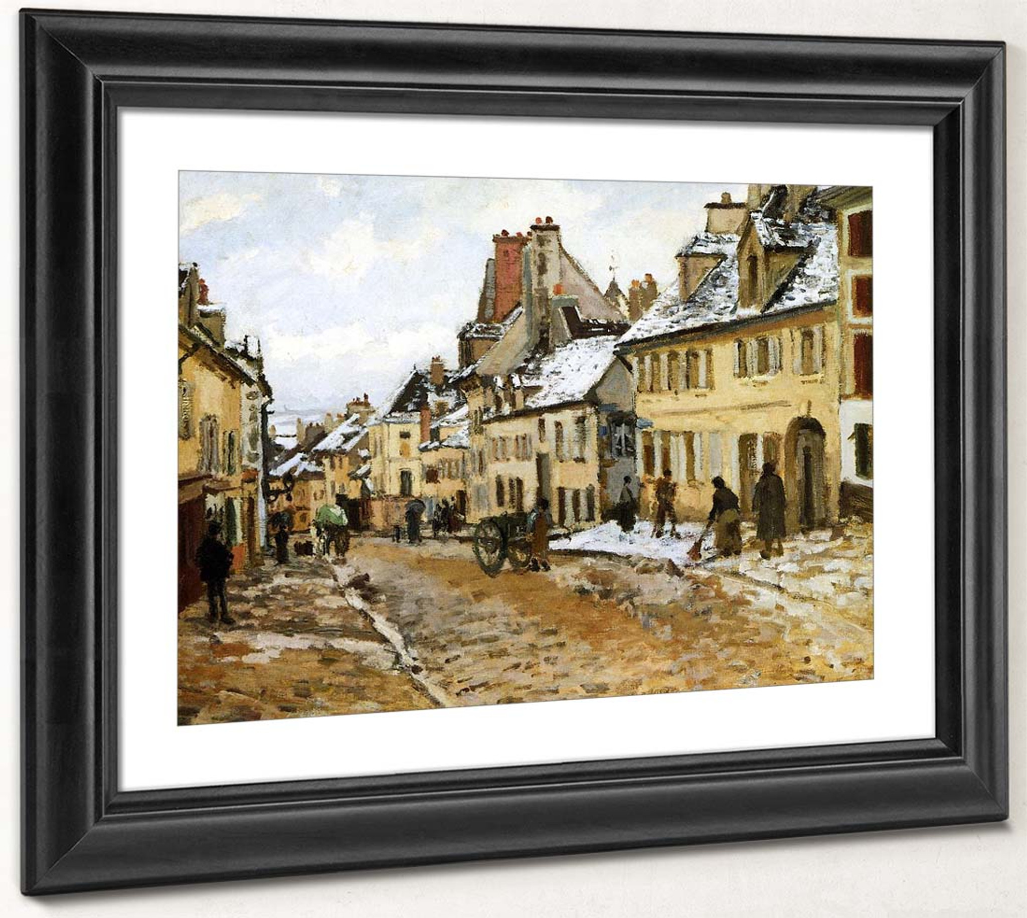 Pontoise The Road To Gisors In Winter By Camille Pissarro Print