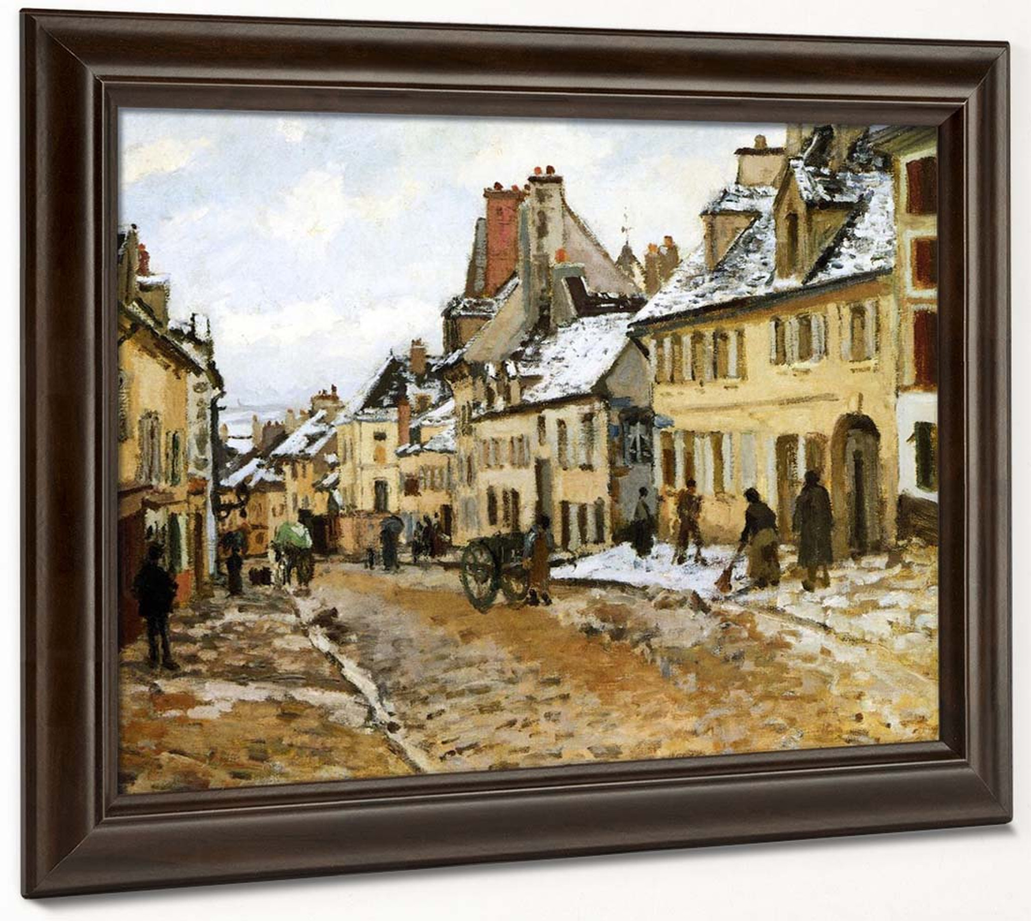 Pontoise The Road To Gisors In Winter By Camille Pissarro Print