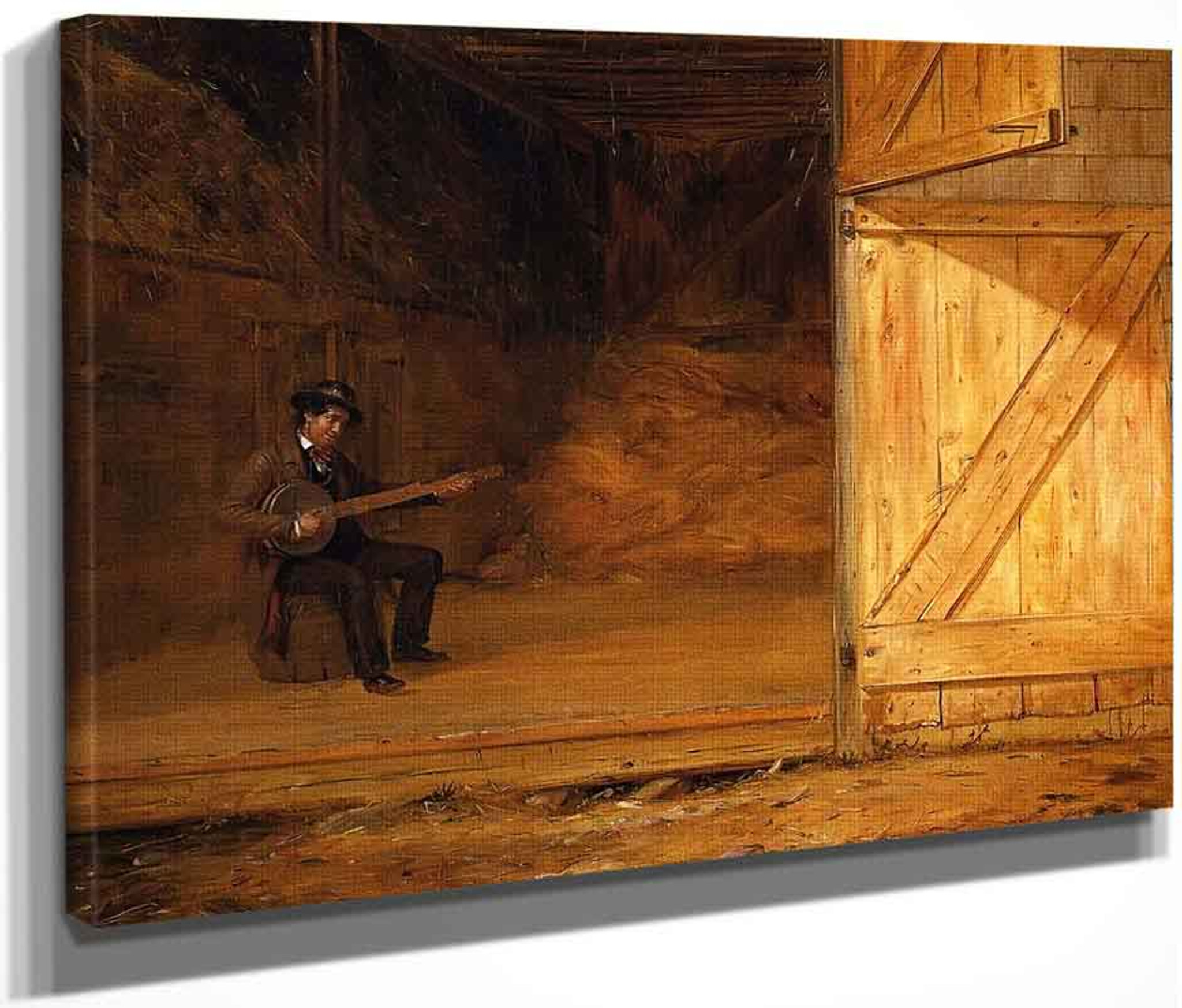 The Banjo Player In The Barn By William Sidney Mount Print Or