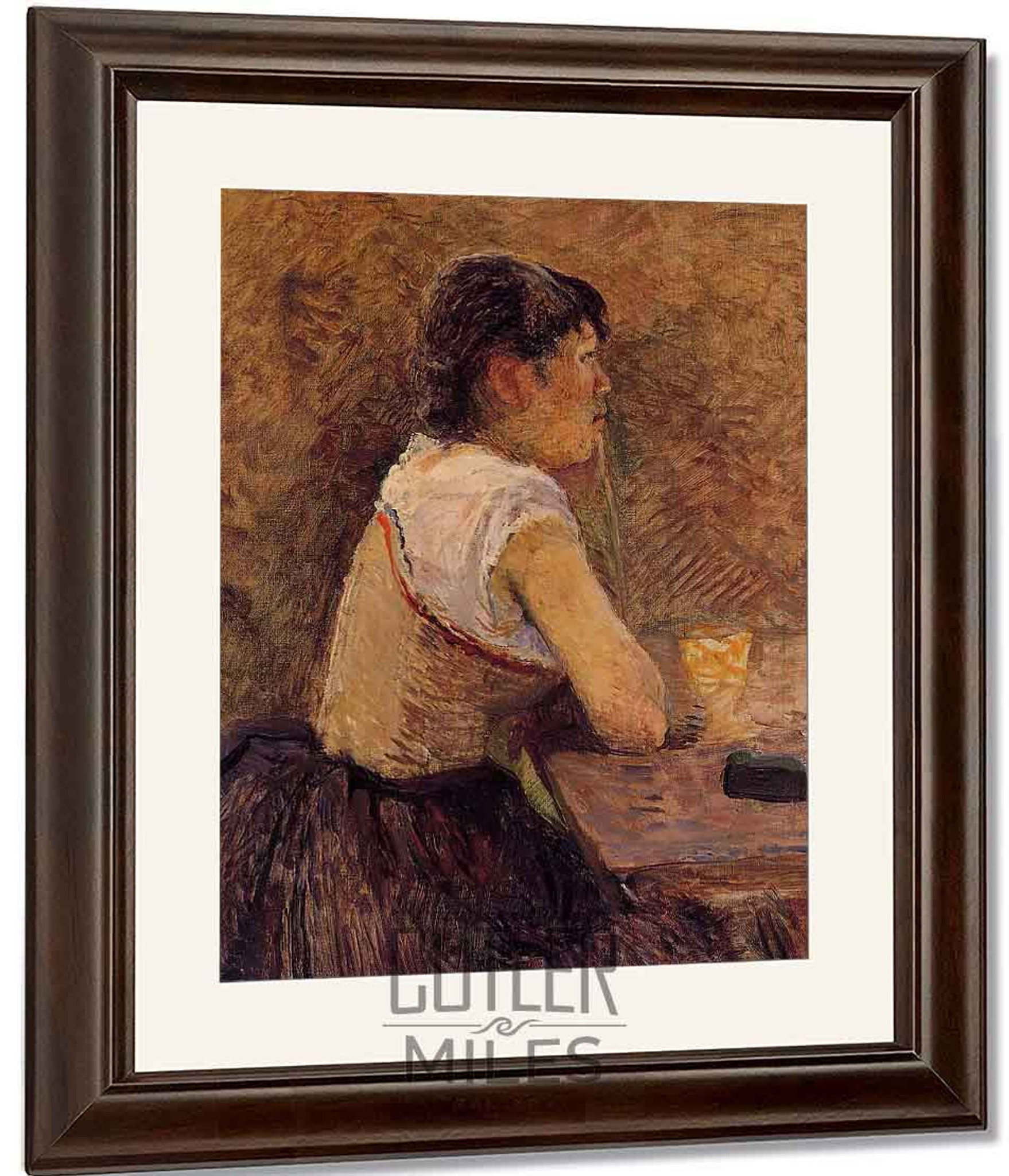 At Gennelle Absinthe Drinker By Henri De Toulouse Lautrec