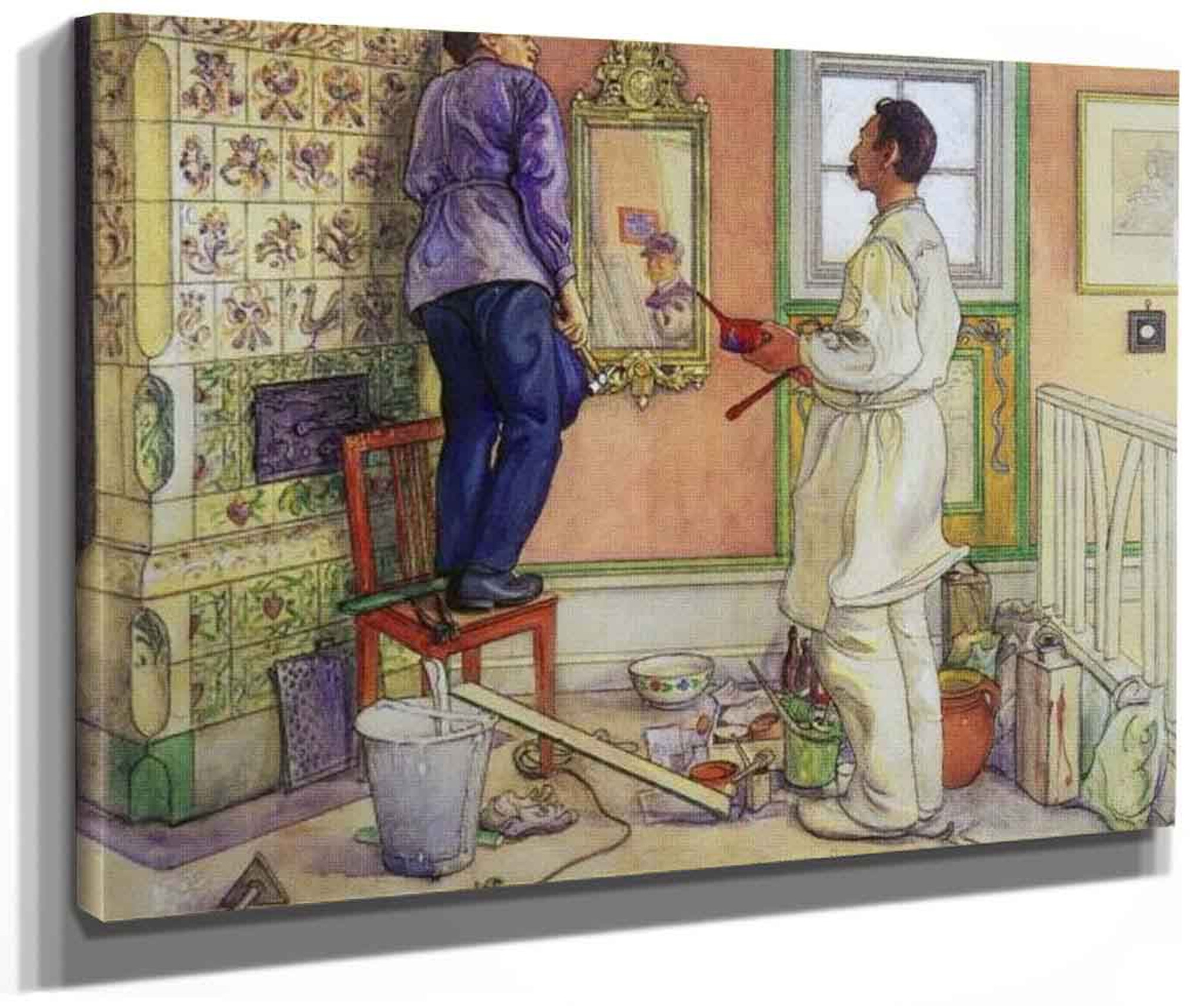 My Friends The Carpenter And The Painter By Carl Larssonv Art