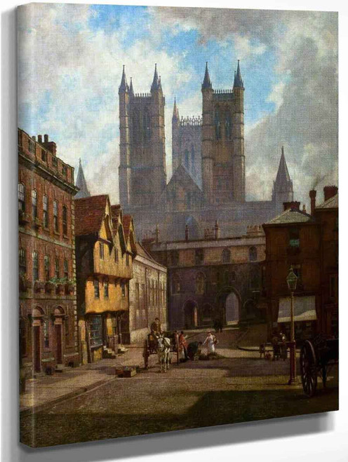 Lincoln Cathedral, Exchequer Gate And Castle Square By William Logsdail