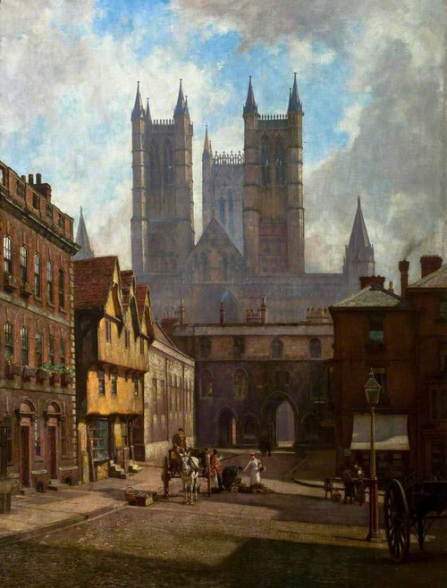 Lincoln Cathedral, Exchequer Gate And Castle Square By William Logsdail