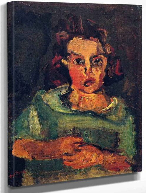 Little Girl In Blue By Chaim Soutine