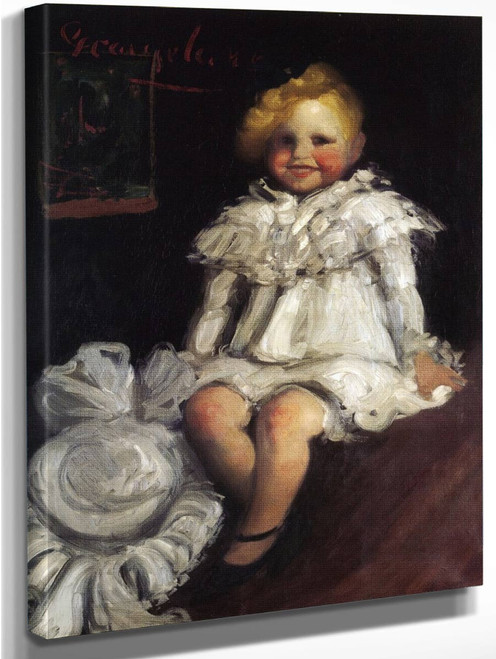 Little Lore With Her Hat By George Benjamin Luks