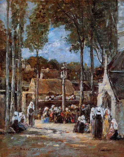Local Pilgrimmage At Landerneau By Eugene Louis Boudin Local Pilgrimmage At Landerneau By Eugene Louis Boudin