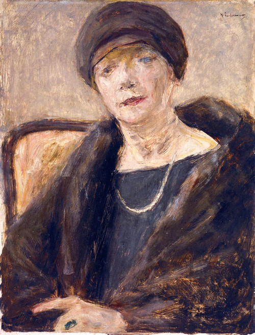 Lola Lender In A Fur Coat  By Max Liebermann By Max Liebermann Lola Lender In A Fur Coat  By Max Liebermann By Max Liebermann