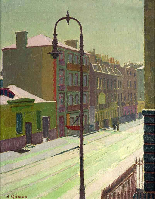 London Street In The Snow By Harold Gilman