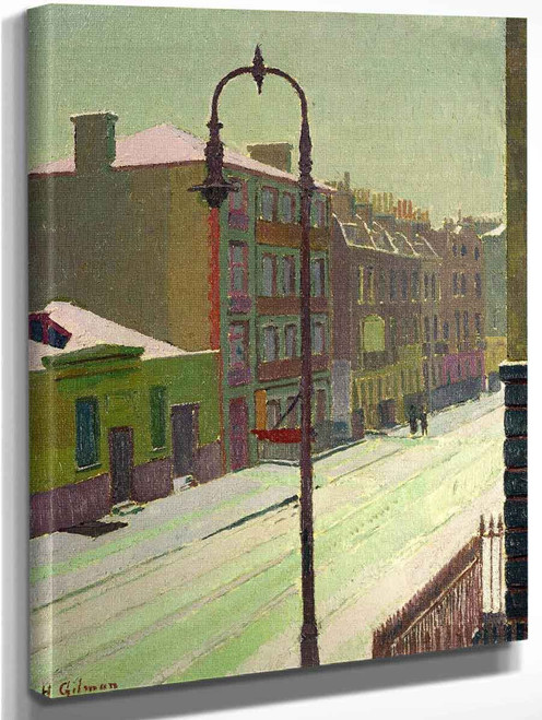 London Street In The Snow By Harold Gilman