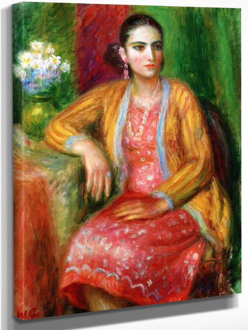 Luisa In A Pink Dress By William James Glackens  By William James Glackens
